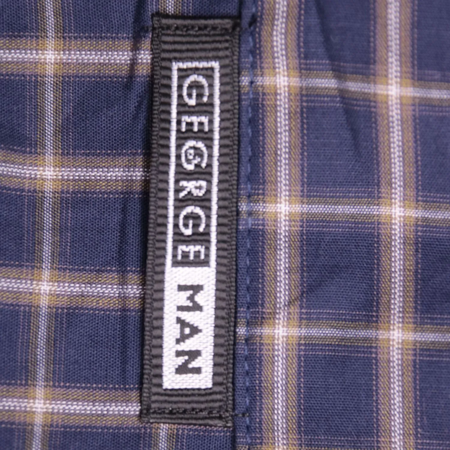 Тёмно-синяя пижама George в клетку, размер 54 (XL)